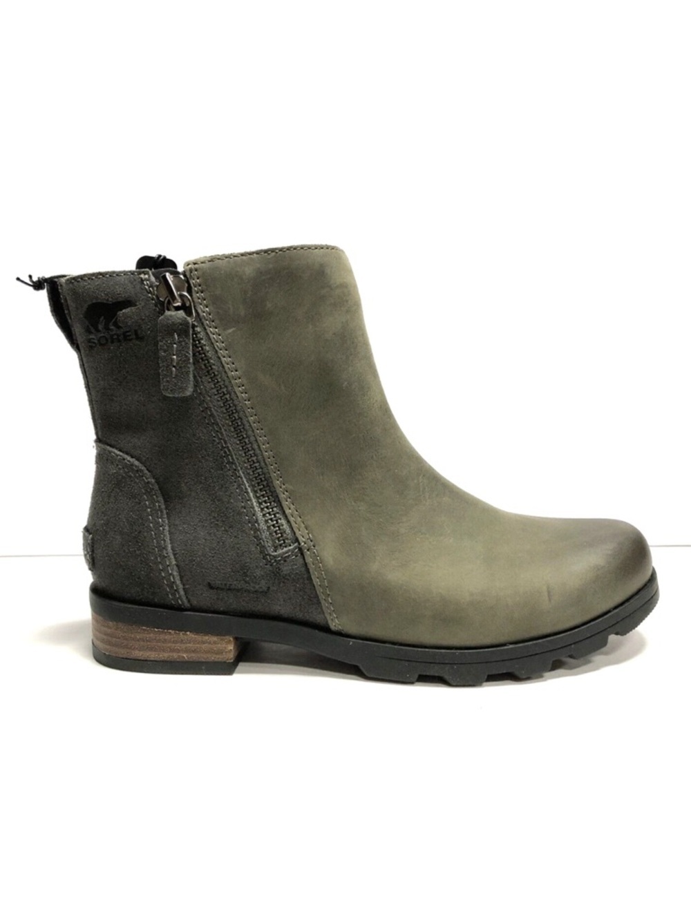Sorel Women’s Emelie Zip Bootie Waterproof Boot Quarry, Size 7.5 M